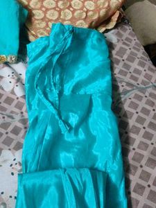 Turquoise Embellished Kurta Set