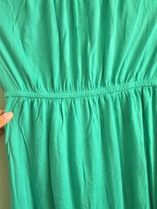 Green Strapless Summer Dress