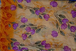 Elegant Floral Print Saree