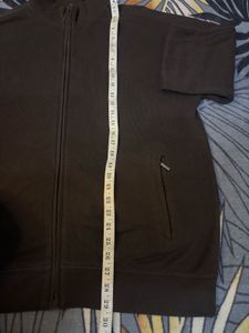 Brown Zip-Up full Sleeve Jacket