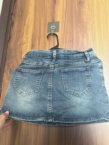Blue Denim Mini Skirt