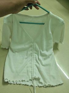 Cute White Cropped Top