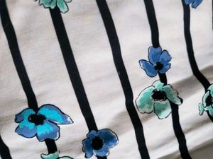 Floral Striped Belted Shirt Dress elegant casual