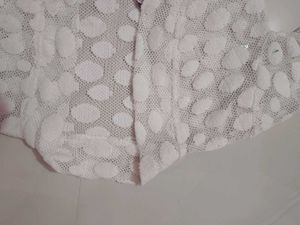 White Lace Cropped Cardigan