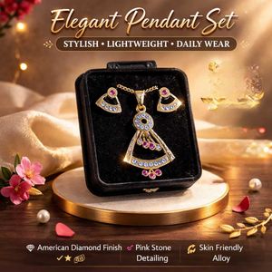 🌟 Gold-Tone Necklace and Earring Set