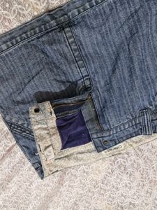 Denim Skirt with Built-in Shorts