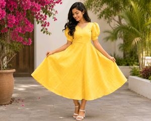 Gold full size umbrella frock 👗😍😍