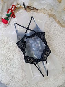 Elegant Black Lace Bodysuit