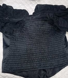 Elegant Black Velvet Corset Top