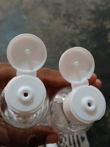Lot of 100ml Clear Plastic Bottles with White Caps