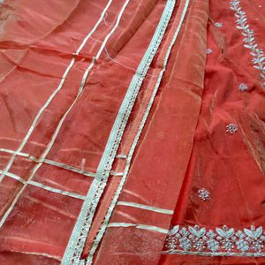 *Rust Red Tissue Shimmer party wearSuit , dress ma