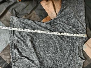 Grey Melange 3/4 Sleeve Top