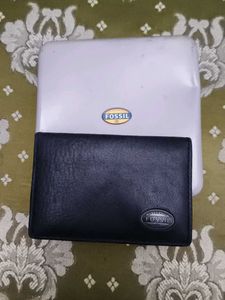 Fossil Black Leather Card Wallet