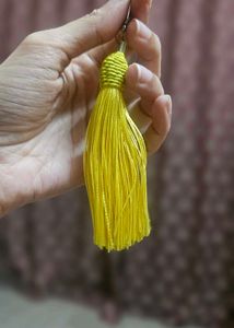 Vibrant Yellow Tassel Earrings