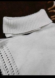 Color Block Leopard Turtleneck Sweater