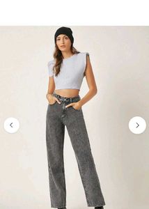 Grey Wash High Waisted Jeans