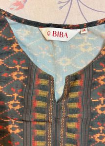 BIBA Women Polyester Straight Fit Printed Kurti