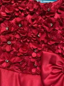 Party Wear Satin Frock For Girls