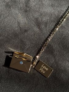 Envelope Pendant Necklace "Love You"