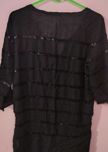 Elegant Black Sequin Kurta