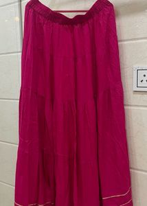 Pink Kurta With Long Skirt