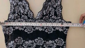 Vintage Black Lace Nightgown