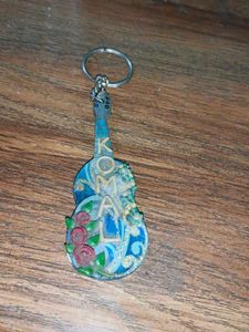 Handmade Guitar &amp; Heart Keychains pick any 2