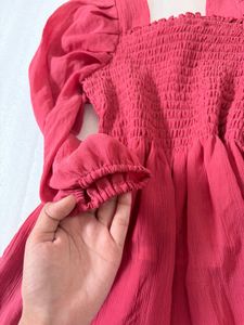 Cute Bow Puff sleeves Top