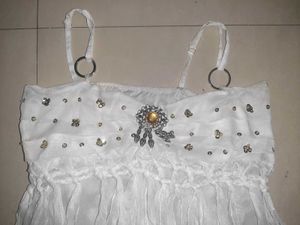 🤍 CHIC Y2K - Handcrafted Rare Designer White Top