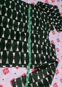 Green Patterned Top