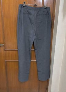 Formal Grey Wide-Leg Trousers