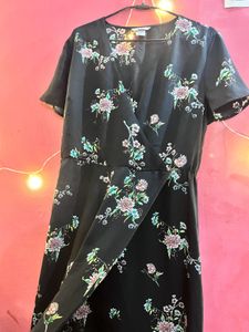 H&amp;M Long Dress Slit Detail Floral