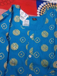 Elegant Blue Printed Kurta