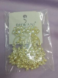 Dhwani Pearl & Stone Jhumka Earrings🤩