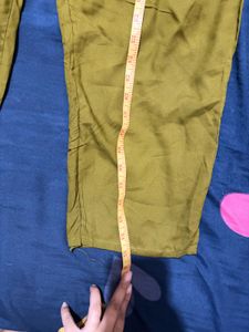 Olive Green Embroidered Kurta Set