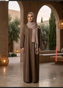 Elegant Brown Abaya Gown