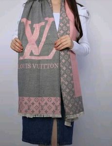 Louis Vuitton iconic Pink & Grey  Scarf