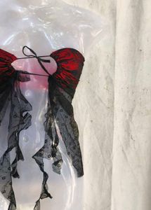 Gothic Red &amp; Black Corset Top