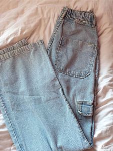 🚨sale🚨Light Wash straight fitCargo Jeans