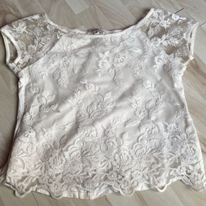 Elegant White Lace Top
