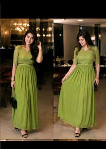 Elegant Green Lace Dress