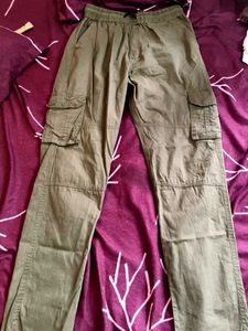 Olive Green Cargo Pants(loose fit)