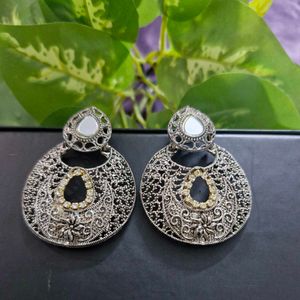 Elegant Oxidized Jhumka Earrings