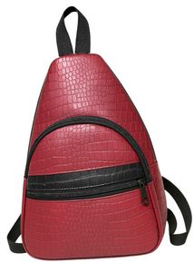 Rose Crocodile Embossed Backpack #002