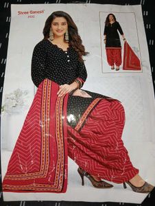 Elegant Black & Red Kurta Set