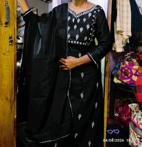 Elegant Black Kurta Set with Dupatta