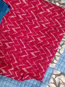 Vibrant Zigzag Pattern Saree