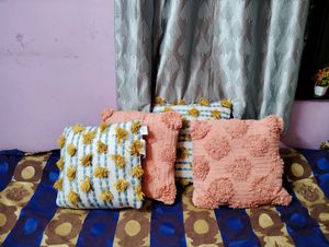 Branded Single  Cushion Cover With Filler N Zip