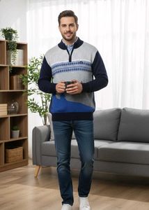 Stylish Men's Patterned Sweater