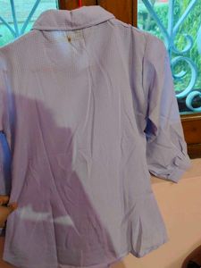 Light Purple Checked Top